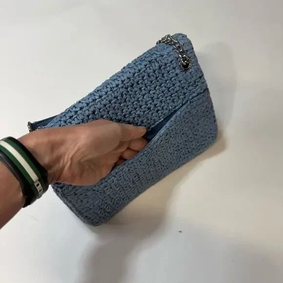 Sandro RAFFIA YZA BAG blue - Picture 5 of 9